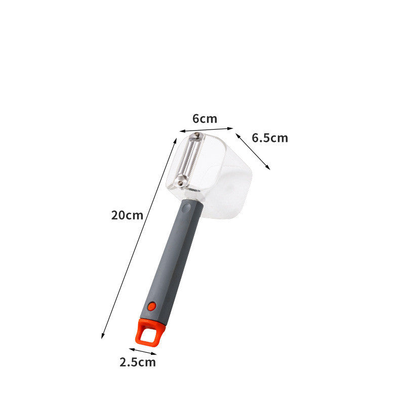 Stainless Steel Vegetable Peeler with Collection Bin