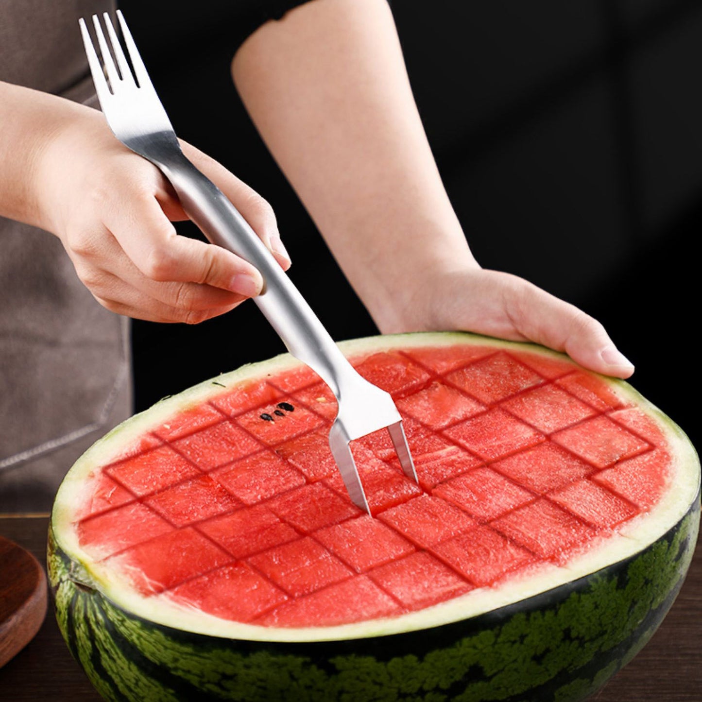 2 In 1 Multi-purpose Stainless Steel Watermelon Slicer