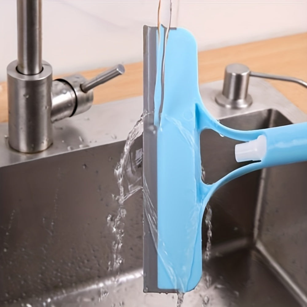 Multi-function Mirror and Window Squeegee with Built-in Spray Bottle