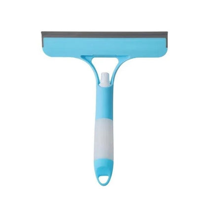 Multi-function Mirror and Window Squeegee with Built-in Spray Bottle