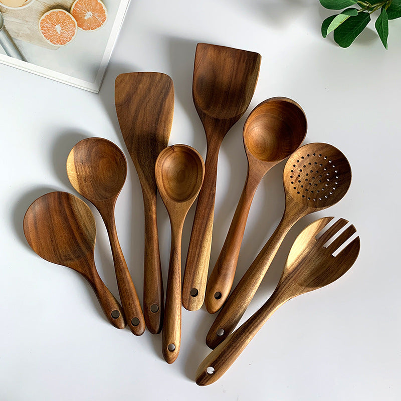 Natural Teak Wood Kitchen Tool Set