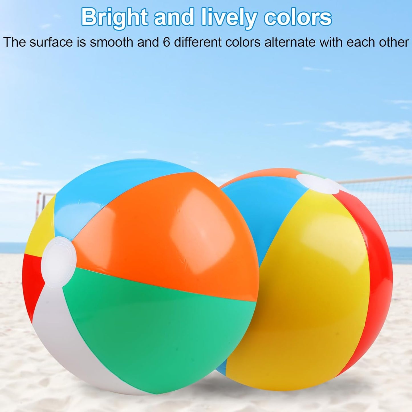 2 Pack Beach Balls, 20 Inch Beach Balls