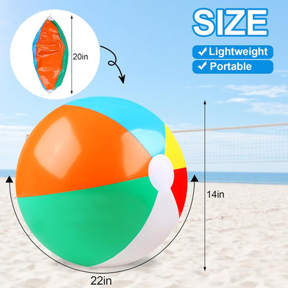 2 Pack Beach Balls, 20 Inch Beach Balls