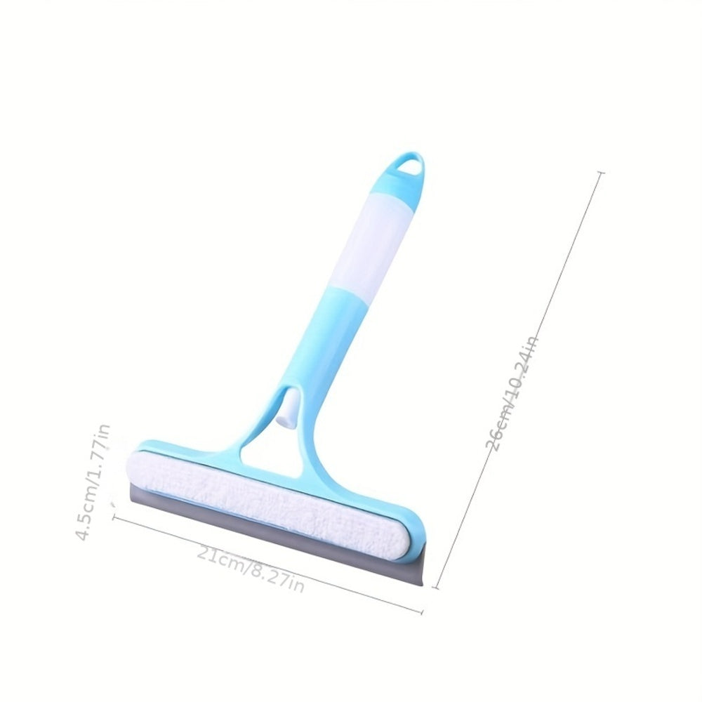 Multi-function Mirror and Window Squeegee with Built-in Spray Bottle