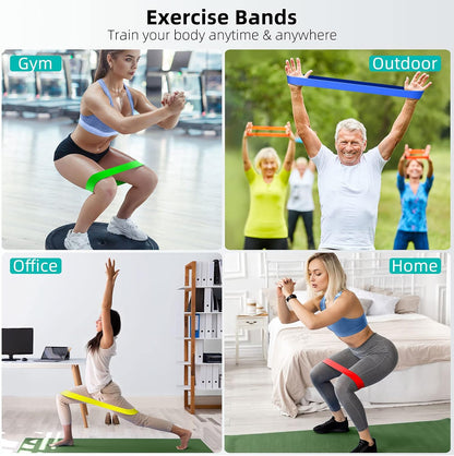 Ultimate Resistance Bands Set for Easy Full-Body Workouts - 5 Elastic Exercise Loops & Carry Bag!