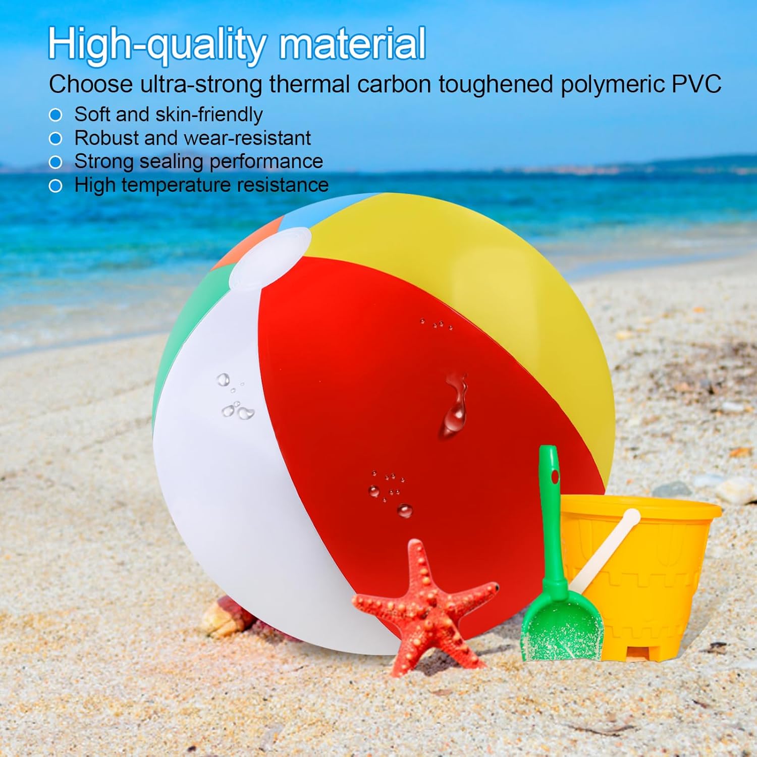 2 Pack Beach Balls, 20 Inch Beach Balls