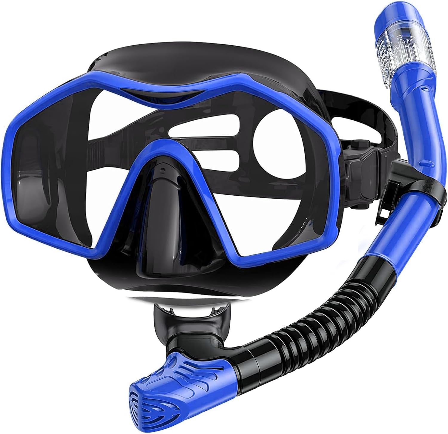 Snorkeling Gear for Adults,Snorkel Mask Adult Dry Snorkel Set Panoramic View Anti-Fog Scuba Diving Mask for Snorkeling Swimming Travel,Snorkel Kit Diving Packages with Carry Bag