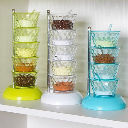 Quick Pinch Rotatable Seasoning Tower